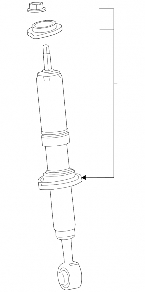 Front right shock absorber Lexus LX600 LX700h 22-26