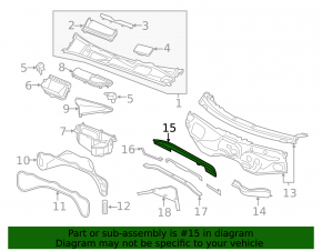 Engine compartment partition Audi Q7 16-
