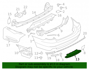 Rear bumper protection BMW 5 F10 11-16 under towbar