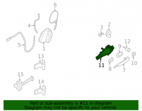 Front left door handle mechanism BMW X5 E70 07-13