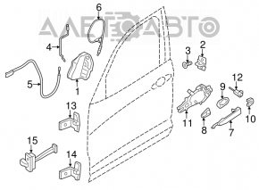 Front left door handle mechanism BMW X5 E70 07-13