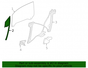 Window with glass seal front right BMW i3 14-20