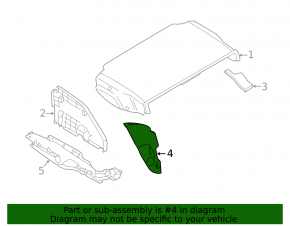 Upper left folding roof mechanism trim BMW 4 F33 14-20 convertible