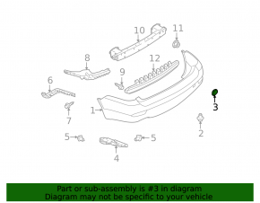 Subaru b10 Tribeca 08-14 rear bumper tow hook plug structure