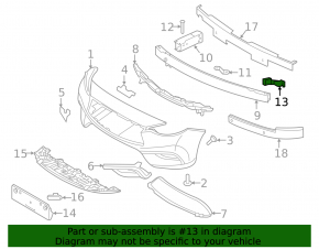 Front bumper mount right Infiniti QX30 17-