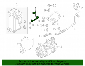 Air conditioning tube condenser-compressor BMW 7 G11 G12 16-19 B58