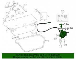 Toyota Camry V70 18-24 trunk lid lock (USA)