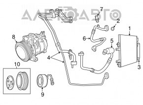 Air conditioning radiator condenser Jeep Patriot 11-17 2.0, 2.4