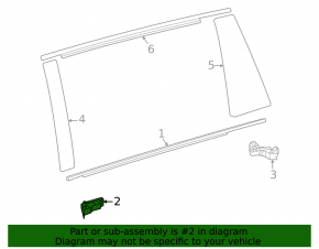 Toyota Sienna 21-24 Rear Left Door Casing Seal Front