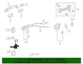 Door limiter rear right Lexus RX350 RX450h 10-15