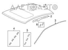 Roof trim left Acura TLX 15-