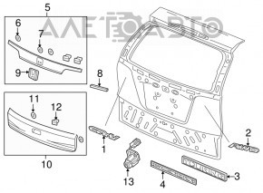 Emblem inscription CR-V tailgate Honda CRV 12-16
