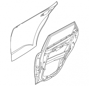 Kia Soul 20-25 bare rear right door