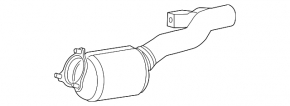 Receiving pipe with resonator right Audi Q7 4L 10-15