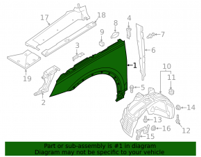 Front left wing Audi Q5 80A 18-24