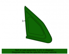 Fixed glass rear left window for Chevrolet Malibu 16-25