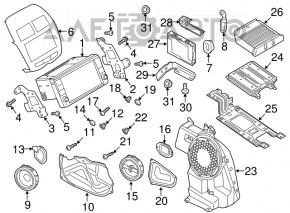 Radio tape recorder display Mitsubishi Outlander Sport ASX 16-23 rest