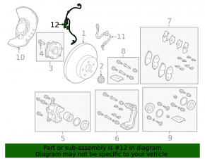 Front right ABS sensor for Toyota C-HR 18-23