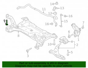 Front subframe mounting bolt 4pcs set Ford Escape MK3 13-19