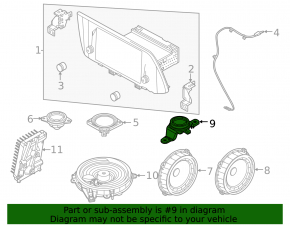 Left rear shelf speaker Kia K5 21-26