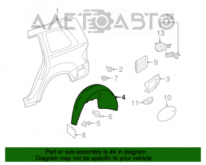 Rear right fender liner for Mercedes X164 GL