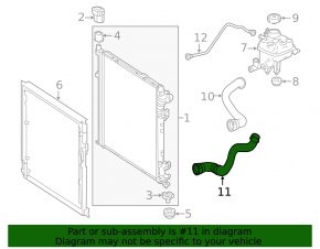 Lower radiator cooling pipe Mercedes W166 GLE 16-17 2.1d
