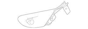 Lower right passenger seat trim for Mercedes W167 GLE 350 450 20-24, 2 pieces, black, scratches