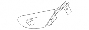 Lower right passenger seat trim for Mercedes W167 GLE 350 450 20-24, 2 pieces, black, scratches