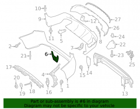 Mercedes GLC 20-22 AMG rear bumper central bracket (package)