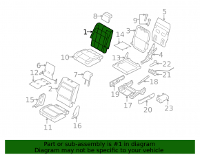 Rear row of seats 2 row Ford Flex 09-11 cloth beige