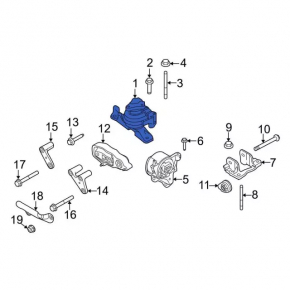 Right upper engine mount for Ford Flex 13-19