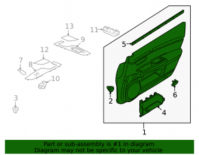 Front left door panel for Mazda6 09-10