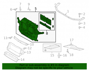Radiator deflector blinds Ford Explorer 20 - without motor and blinds