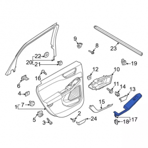 Front Right Window Regulator Cover Ford Escape MK4 20- Structure