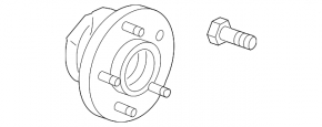 Hub front right GMC Terrain 10-17 type 2