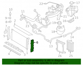 Radiator bracket left BMW F30 17-18 B46
