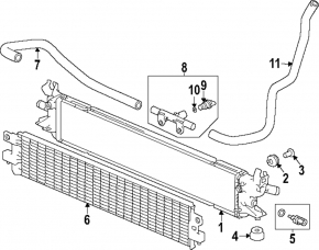 Protective grid for the inverter radiator Honda CRV 23- HEV