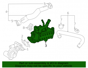 EGR valve cooler Kia Niro 23- HEV, PHEV