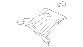 Rear pillar trim left rear lower Volvo XC90 16-23 under belt, gray