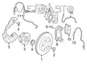 Rear left ABS sensor BMW i3 14-21 for adaptive cruise control