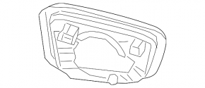 Left mirror housing for BMW 3 G20 19-25 Shadow-Line