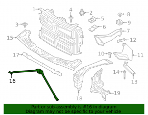 TV strut V-shaped BMW X1 F48 16-22