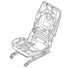 Rear right seat runner, 2nd row, right BMW X7 G07 19-22 without frame, for 7 seats, electric