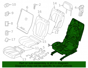 Rear right seat runner, 2nd row, right BMW X7 G07 19-22 without frame, for 7 seats, electric