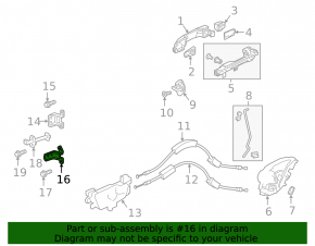 Door hinge lower rear left Honda Clarity 18-21 usa