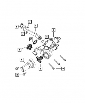 Chrysler 200 Thermostat Housing 11-14