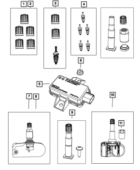 Chrysler 300 11-23 Wheel Pressure Sensor