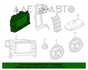 Monitor, display, navigation Fiat 500L 14-