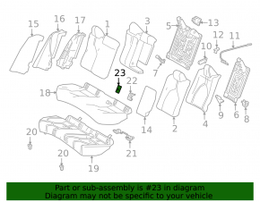 Isofix rear seat plug for Toyota Camry v70 18-24 gray