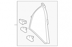 Honda Civic XI FE/FL 22-26 black right side front panel trim